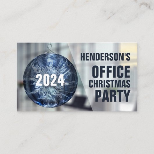 フェスティバルバウブル、オフィスクリスマスパーティーチケット エンクロージャーカード (正面)