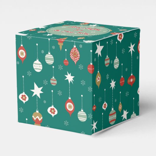 フェスティバルバウブル&スノーフレークスクリスマス フェイバーボックス (正面サイド)