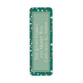 フェスティバルバウブル&スノーフレークChristmasパーティーInvite ラベル (正面)