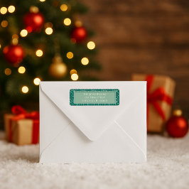 フェスティバルバウブル&スノーフレークChristmasパーティーInvite ラベル