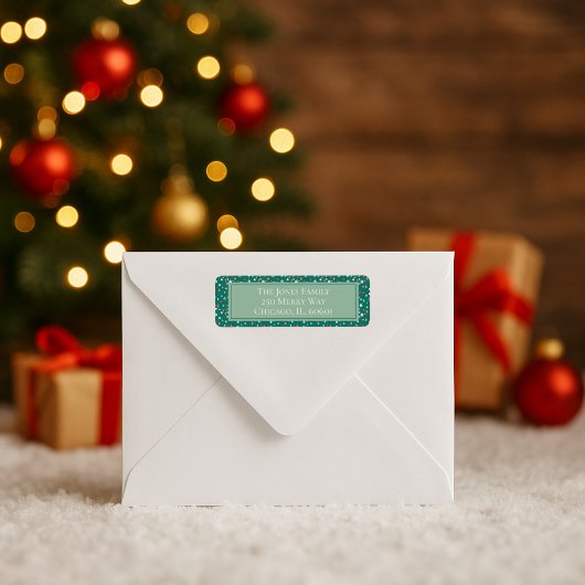 フェスティバルバウブル&スノーフレークChristmasパーティーInvite ラベル