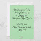 フェスティバルバウリーファミリークリスマスフラット カード (裏面)