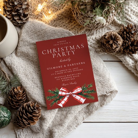 フェスティバルバウ企業のレッドパーティー 招待状