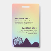 フェスティバルバチェロレッテ週末の旅程VIP バッジ (Back)