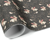 フェスティバルバニーと森の夜の鳥 ラッピングペーパー (ロールコーナー)