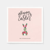 フェスティバルバニーイースターテーブルデコル スタンダードカクテルナプキン (正面)