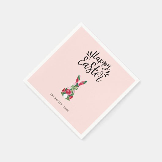 フェスティバルバニーイースターテーブルデコル スタンダードカクテルナプキン (角)