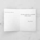 フェスティバルバニー折り畳み休日/クリスマスカード サンキューカード (内部)