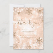 フェスティバルバラ金ゴールド冬の結婚式ありがとう 招待状 (正面)