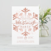 フェスティバルバラ金ゴールド冬スノーフレーククリスマス 招待状 (スタンド正面)