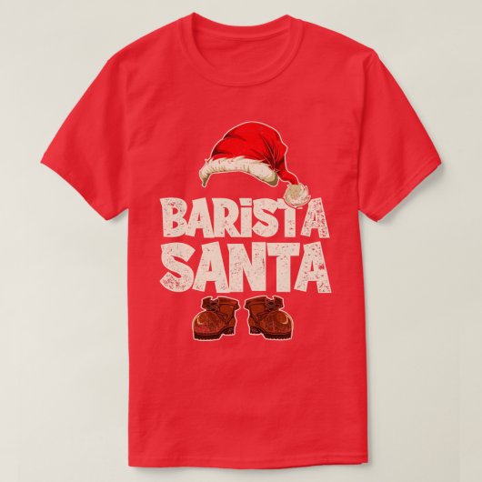 フェスティバルバリスタサンタクロースクリスマスクリスマス Tシャツ (デザイン正面)