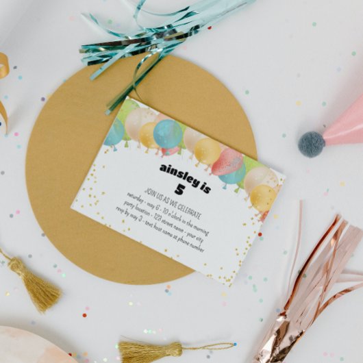 フェスティバルバルーンパーティの招待状 招待状