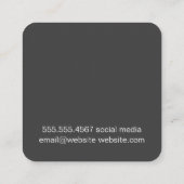 フェスティバルバルーン スクエア名刺 (裏面)