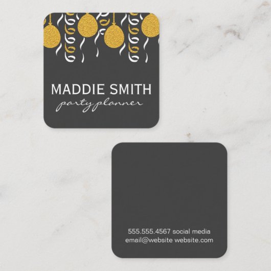 フェスティバルバルーン スクエア名刺 (正面/裏面)