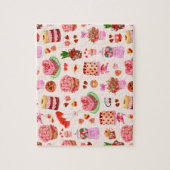 フェスティバルバレンタインデーのスイーツ、ケーキ、デザート ジグソーパズル (縦)