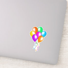 フェスティバルバンチバルーン複数色ストリーマー シール