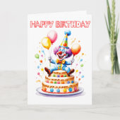 フェスティバルバースデーパーティーピエロ カード (正面)