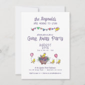 フェスティバルバードパレード遠くにパーティー 招待状 (正面)