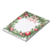 フェスティバルパインガーランドクリスマスグリーティング ノートパッド (回転)