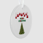 フェスティバルパインツリークリスマスギフトforコーヒー愛好家 オーナメント (正面)