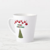 フェスティバルパインツリークリスマスギフトforコーヒー愛好家 カフェラテマグ (左アングル)