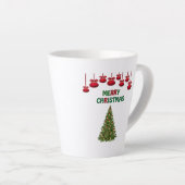 フェスティバルパインツリークリスマスギフトforコーヒー愛好家 カフェラテマグ (右アングル)