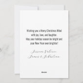 フェスティバルパインブランズボーブルフォトクリスマス シーズンカード (裏面)