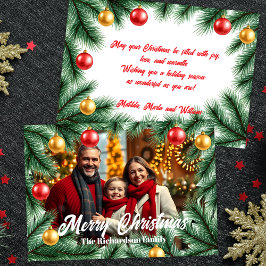 フェスティバルパインブランズボーブルフォトクリスマス シーズンカード