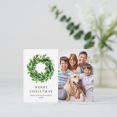 フェスティバルパインブランチリースクリスマスホリデイPHOTO ポストカード (スタンド正面)