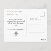 フェスティバルパインブランチリースクリスマス企業の ポストカード (裏面)