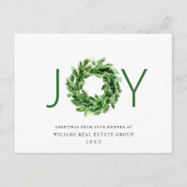 フェスティバルパインブランチリースクリスマス企業の ポストカード