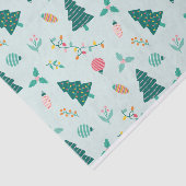 フェスティバルパステルグリーンクリスマスツリーアンドライト 薄葉紙 (詳細)