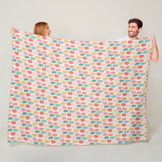 フェスティバルパステルドロップパターン フリースブランケット (インサイチュ)