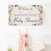 フェスティバルパステルボホフローラベビーシャワーウェルカム 横断幕 (インサイチュ)