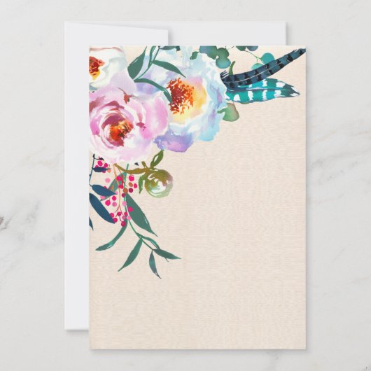 フェスティバルパステルボホフローラベビーシャワーバイメール 招待状 (裏面)