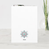 フェスティバルパステルミント&ピンククリスマススノーフレーク カード (裏面)