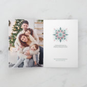 フェスティバルパステルミント&ピンククリスマススノーフレーク カード (内部)