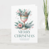 フェスティバルパステルミント&ピンククリスマスチャリス カード (正面)