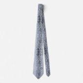 フェスティバルパターンホリデーブルースノーフレークウィンター#2 ネクタイ (正面)
