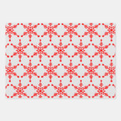 フェスティバルパターン（の模様が）あるスノーフレーク品揃え。 ラッピングペーパーシート (正面2)