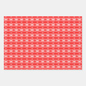 フェスティバルパターン（の模様が）あるスノーフレーク品揃え。 ラッピングペーパーシート (正面)