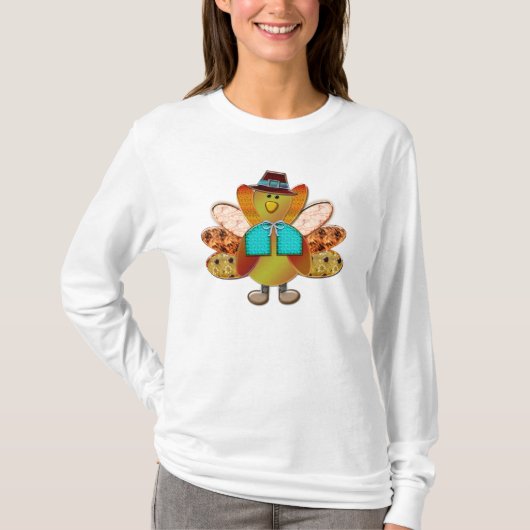 フェスティバルパターン（の模様が）あるピルグリムトルコTシャツ Tシャツ (正面)