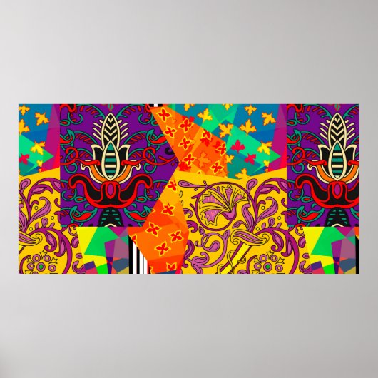 フェスティバルパッチワークインディアン、トルコ語、イタリアンpor ポスター (正面)