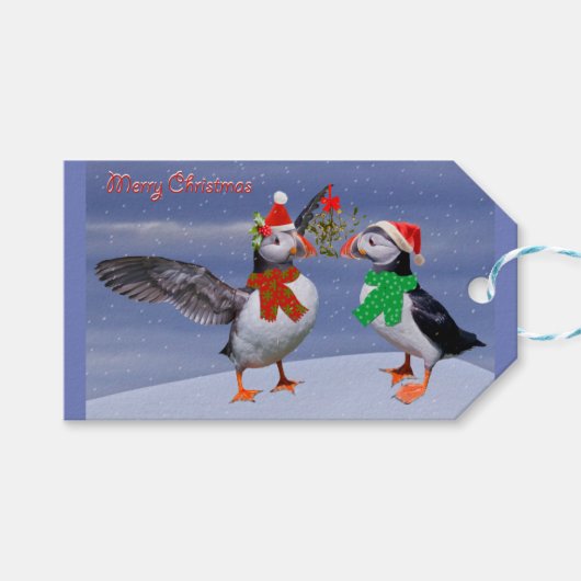フェスティバルパフィンクリスマス抱き枕 ギフトタグ (正面(横))