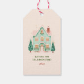 フェスティバルパーソナライズされたギフトラベル ギフトタグ (裏面)
