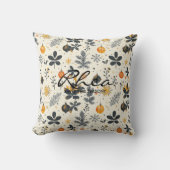 フェスティバルパーソナライズされたクリスマスの名前と引用文 クッション (正面)