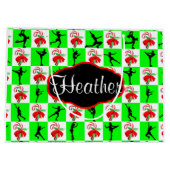 フェスティバルパーソナライズされたスケートで滑る抱き枕 ラージペーパーバッグ (裏面)