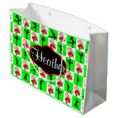 フェスティバルパーソナライズされたスケートで滑る抱き枕 ラージペーパーバッグ (裏面アングル)