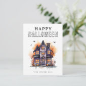 フェスティバルパーソナライズされたハロウィーンハウス実在エテート シーズンポストカード (スタンド正面)