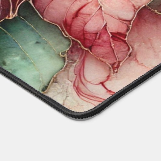 フェスティバルパーソナライズされたフローラインクポインセチア デスクマット (コーナー)